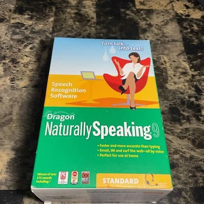 Dragon Naturally Speaking 9 Standard SPEECH RECOGNITION SOFTWARE  - Image 1 of 4
