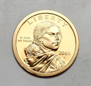 2005 S SACAGAWEA NATIVE AMERICAN $1 DOLLAR PROOF UNC FROM MINT SET #C5283 - Bild 1 von 2