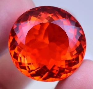 75.05 Ct Natural Orange Opal Round Welo Australian Certified Untreated Gemstone - Picture 1 of 5