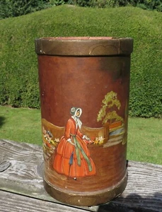 UNUSUAL VINTAGE PAINTED STICK / UMBRELLA STAND OR SIMILAR CRINOLINE LADY - Picture 1 of 24