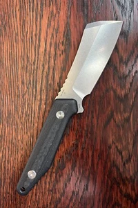 Brand New! Artisan Osprey Fixed Blade Knife Black G-10 + Red (4" Stonewash) - Picture 1 of 9
