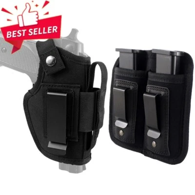 Tactical Gun Holster Pistol Holster Concealed Carry IWB OWB and Double Mag Pouch - Image 1 of 4