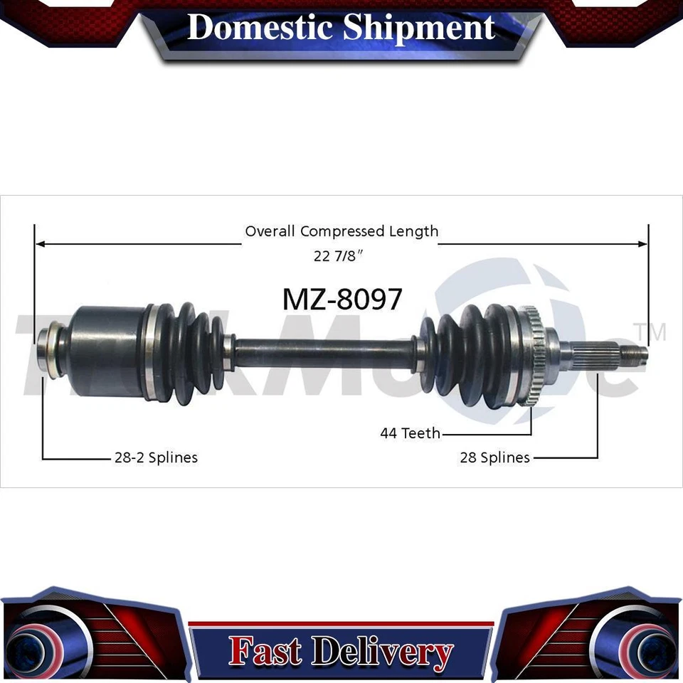 Junta de eje de transmisión TrakMotive delantero derecho CV para Ford Probe 1993 1996 1997 Foto 1 de 1