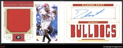 2020 National Treasures Booklet Gold D'andre Swift RC ROOKIE JERSEY AUTO 19/30 - Image 1 of 2