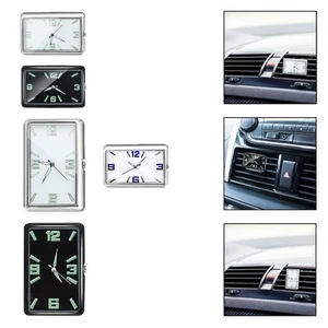 Stick on Clock for Car Dashboard Rectangle Bike Boat Luminous Clock Analog - Picture 1 of 11