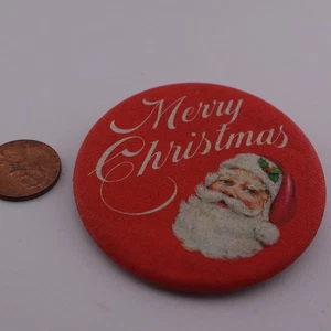 Hallmark Merry Christmas Pinback Button Round Vintage - Picture 1 of 2