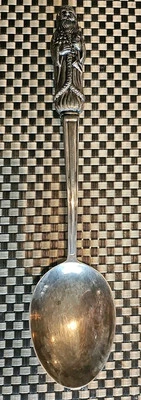 Godinger Serving Spoon Santa Claus Silver Treasures Silver Plate 12"x2.75" Heavy - Image 1 of 4