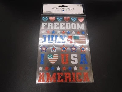 Pegatinas de papel 4 de julio manualidades 4 de julio brillo 54 piezas Foto 1 de 2