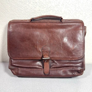 Ellington valigetta messenger in pelle marrone borsa a tracolla per laptop vintage 15x10x6 - Foto 1 di 15
