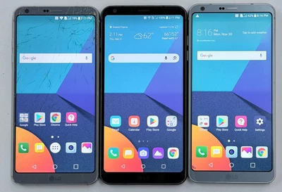 LOT OF 3 x UNLOCKED /  AT&T /  US Cellular LG G6 32GB H871 / US997 / H872 Phones - Image 1 of 4