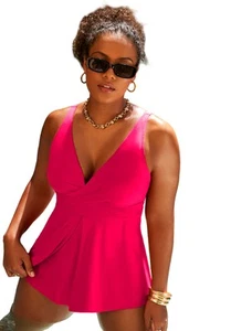 Swimsuits for All Women's V-Neck Twist Tankini Top (Plus Sizes Available) - Picture 1 of 27