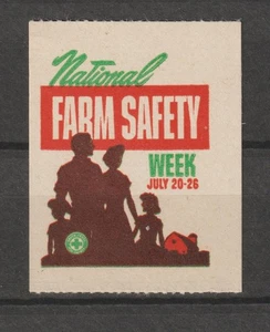 Weltweite Aschenputtel Poster Briefmarke Siegel Vignet National Farm Safety Week - Bild 1 von 1