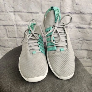 K-Swiss Womens  Athletic Sneakers Gray & Teal Lace-Up Lightweight Breathable 8.5 - Picture 1 of 7