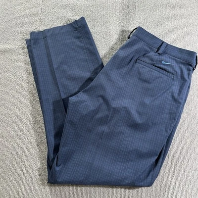 Nike Golf Fit Dry Pants Mens 38x32 Blue Dri Fit PlaidPerformance - Image 1 of 4
