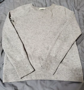 Equipment Femme Women’s 100% Cashmere Gray Sweater Size M Long Sleeve Crewneck - Picture 1 of 10