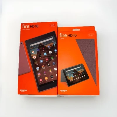 Amazon Fire HD 10 w Alexa Tablet 10.1" HD 64 GB 1080P NIB BUNDLED ITEMS - Image 1 of 4