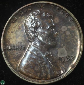 1952 Lincoln Wheat Cent PROOF - Brown Proof with a hint of color - Picture 1 of 2