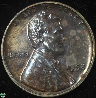 1952 Lincoln Wheat Cent PROOF - Brown Proof with a hint of color - Image 1 of 2