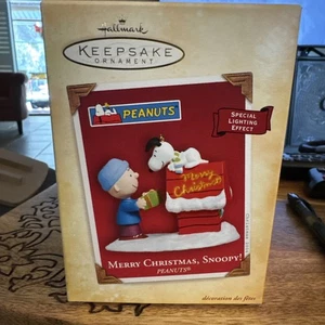 Hallmark Ornament: Merry Christmas Snoopy: Charlie Brown & Doghouse: 2004 - Picture 1 of 10