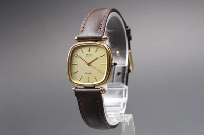 Vintage 1985 [Exc+5]New Batt Seiko Exceline 1221-5360 Gold Qz Ladies Watch JAPAN - Image 1 of 4