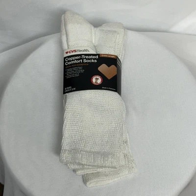 CVS Health Nuevos Calcetines Cómodos Tratados con Cobre Longitud Redonda Talla S/M Foto 1 de 3