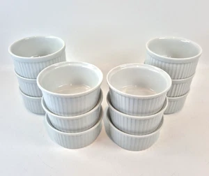 Apilco Pillivuyt Auflaufförmchen x12 weiß Keramik 7,5 cm x 3,5 cm Made in France - Bild 1 von 10