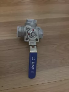3-Way 1000 WOG 1.5 CF8M 1000WOG Ball Valve Stainless New - Picture 1 of 1