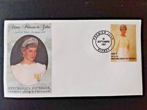 PRINCESS DIANA MEMORIAL 1997 ROYAL CROWN CACHET FDC NIGER VF UNADDR - Picture 1 of 1