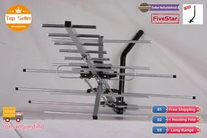 Yagi Outdoor TV Antenna Weatherproof 250 Mile Long Range Digital Signal UHF VHF - Picture 1 of 24
