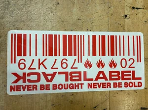 HUGE 18x8 BLACK LABEL Skateboards Barcode John Lucero Skateboarding STICKER - Picture 1 of 4