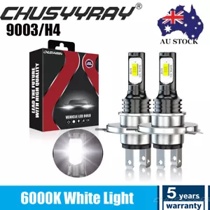 2x H4 9003 HB2 LED Headlight Bulb Kit High Low Beam For HYUNDAI ACCENT 2002-2010 - Picture 1 of 12