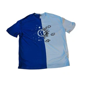 Camiseta gráfica azul de gran tamaño SHEIN talla XS para mujer - Imagen 1 de 3