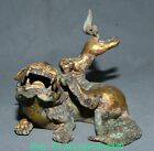 6 "Chine Antique Bronze Han Dragon D'or Lion Encensoir Censer