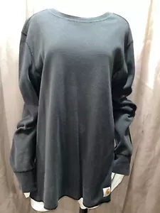 Carhartt Force Large Tall Long Sleeve Shirt Mens L Black - Picture 1 of 4