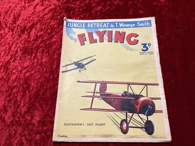 Flying magazine 16 April  1938 Vol I NO 3 edited  by W E Johns - Image 1 of 4
