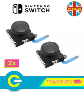 2x Nintendo Switch Joy-Con Analog Joystick Daumenstick Ersatz (schwarz) - Bild 1 von 8