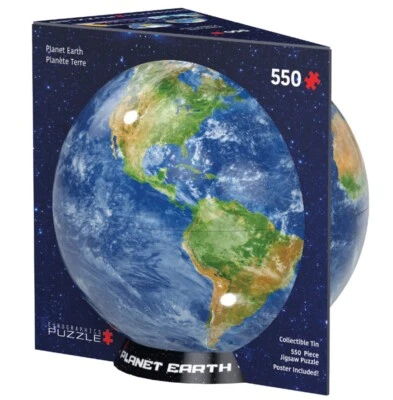 Planet Earth 550 Piece Jigsaw Puzzle in Tin Eurographics New - Image 1 of 4