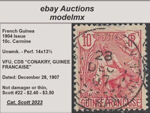 French Guinea - 1904, #22, VF Used, CDS "CONAKRY", Scott $2.40-$3.50