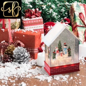 Mappamondi Neve Natalizi con Timer, Illuminati Usb/A Batteria Girevole Canto  - Foto 1 di 1