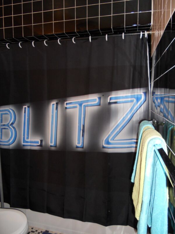 The Cheapest BLITZ Kids NEON shower curtain London 80's Boy George Leigh Bowery Steve Strange