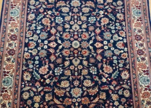 Superb Chinese Hand Knotted Wool Blue Floral Quality Oriental Rug 4' x 6'2" - Picture 1 of 18