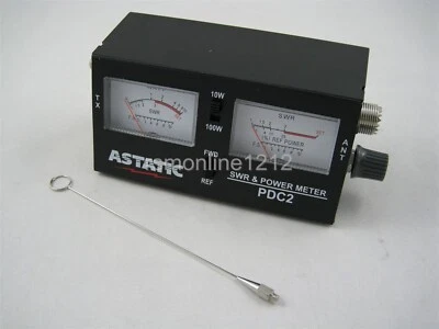 Astatic PDC2 Dual Meter SWR / Power / Field Strength CB HAM Radio Meter - Image 1 of 4