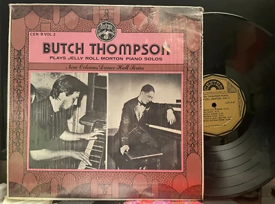 BUTCH THOMPSON Plays JELLY ROLL MORTON Piano Solos Vol.2, LP NM/VG+ Shrink - Image 1 of 2