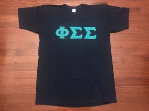 VINTAGE 1980's PHI SIGMA SIGMA T SHIRT MENS XL BLUE CHAMPION 80's SORORITY v e - Picture 1 of 6