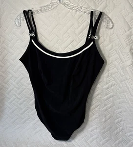 Traje de baño Lidea By Maryan Mehlhorn de una pieza negro talla EE. UU. 16 taza E inalámbrico nuevo con etiquetas - Imagen 1 de 17
