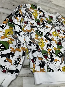 Looney Tunes Sweater XL Fleece Crewneck Sweatshirt Unisex All Over - Picture 1 of 13