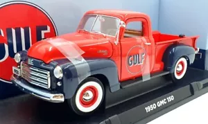 Greenlight Models Scala 1/18 12984 - 1950 GMC e Pompa a gas Golfo - Rosso/Nero - Foto 1 di 5