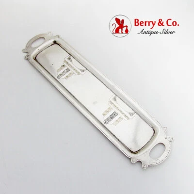 Bandeja para bolígrafos acabado mate ruso grabado ornamentado 84 estándar plata Moscú 1900 Foto 1 de 3