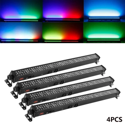 4PCS 144LED RGB Stage Wash Light Bar DMX DJ Disco Party Lighting Bar Lights - Image 1 of 4