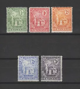 ST VINCENT 1907/08 SG 94/98 COMO NUEVO - Imagen 1 de 2